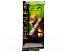 Šokoladas PERGALĖ juodasis su sveikais lazdyno riešutais 100g